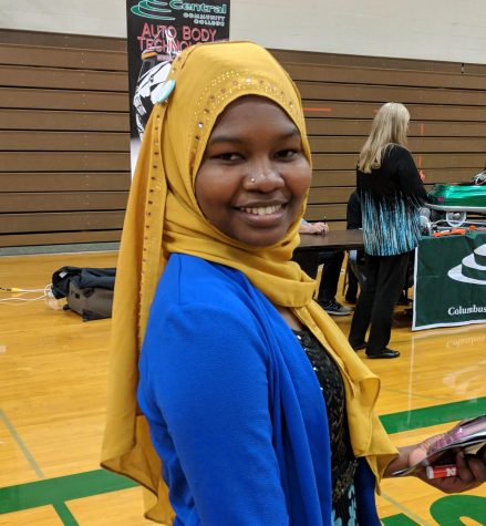 Fane Saleh enjoying the Tech Fair.