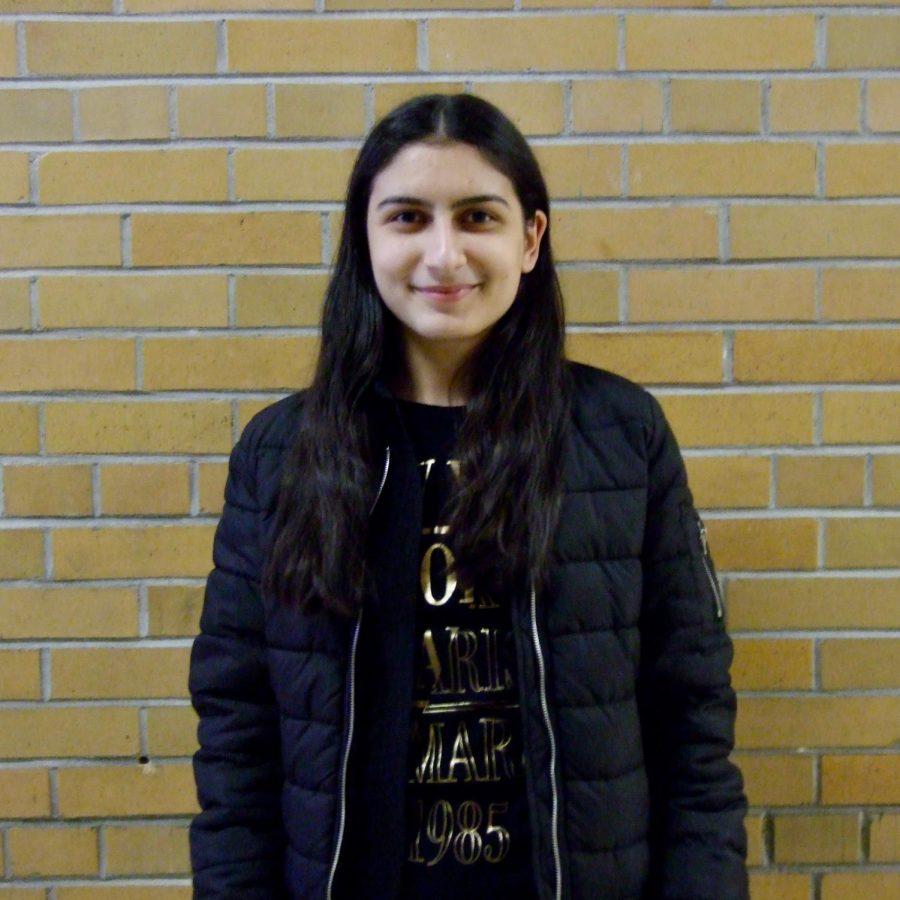 Anna Misakya, Armenian foreign exchange student, attends school at Schuyler Central High School.