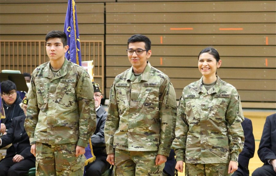Pammela Garcia, Carlos Alarcon, and Roberto Fuentes talked about where they are going to go to basic training.