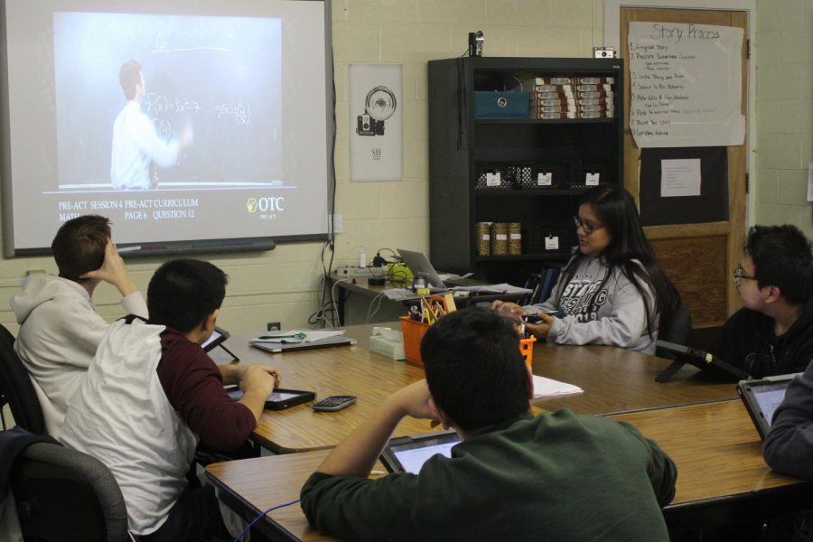 Students participating in the ACT Prep class.