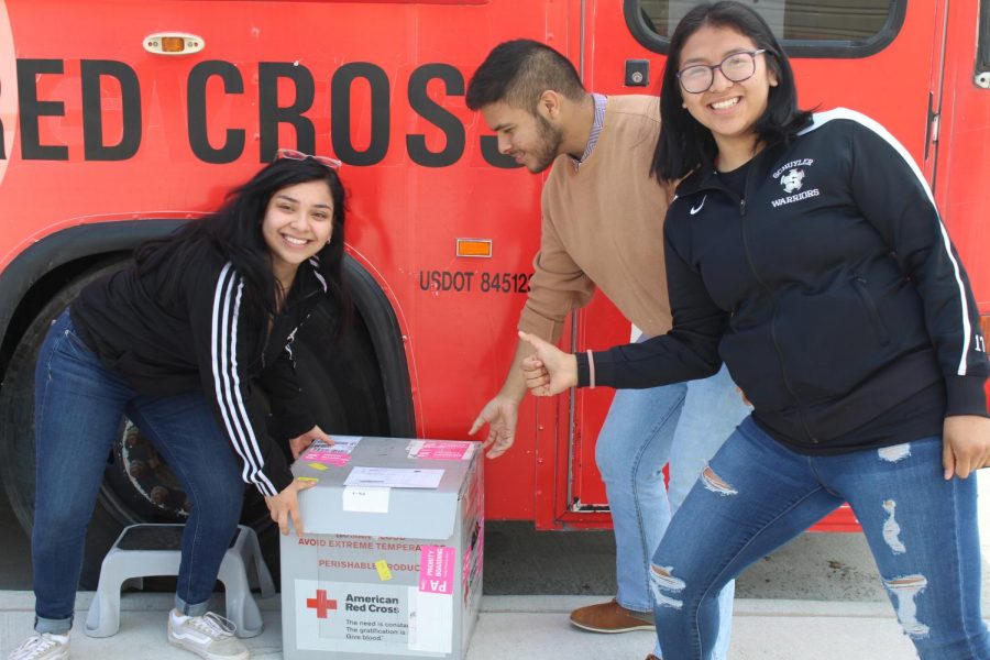 Students are getting prepared for the Spring Blood Drive
