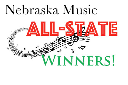 Miguel Cruz and Vincent Wegner are accepted into the Nebraska All-State Music.