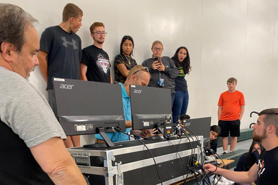 Broadcasting and Media Production students are trained by Striv Staff on new equipment.