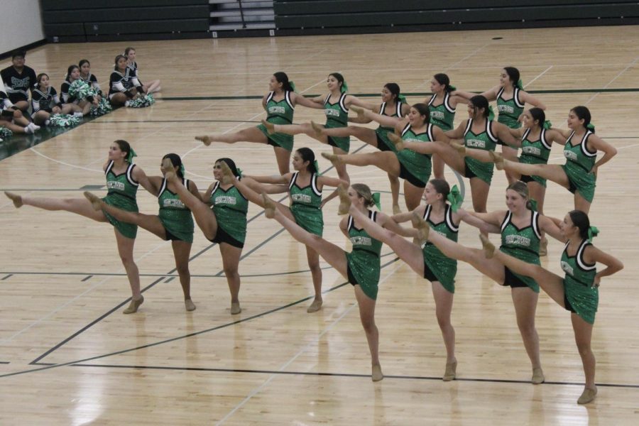 The+Dance+team+performing+at+the+Pep+Rally.