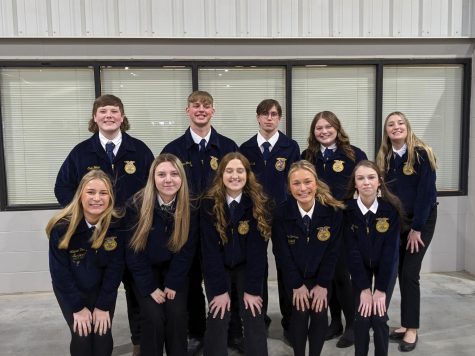 Part of the group of successful District FFA competitiors from the Schuyler FFA.