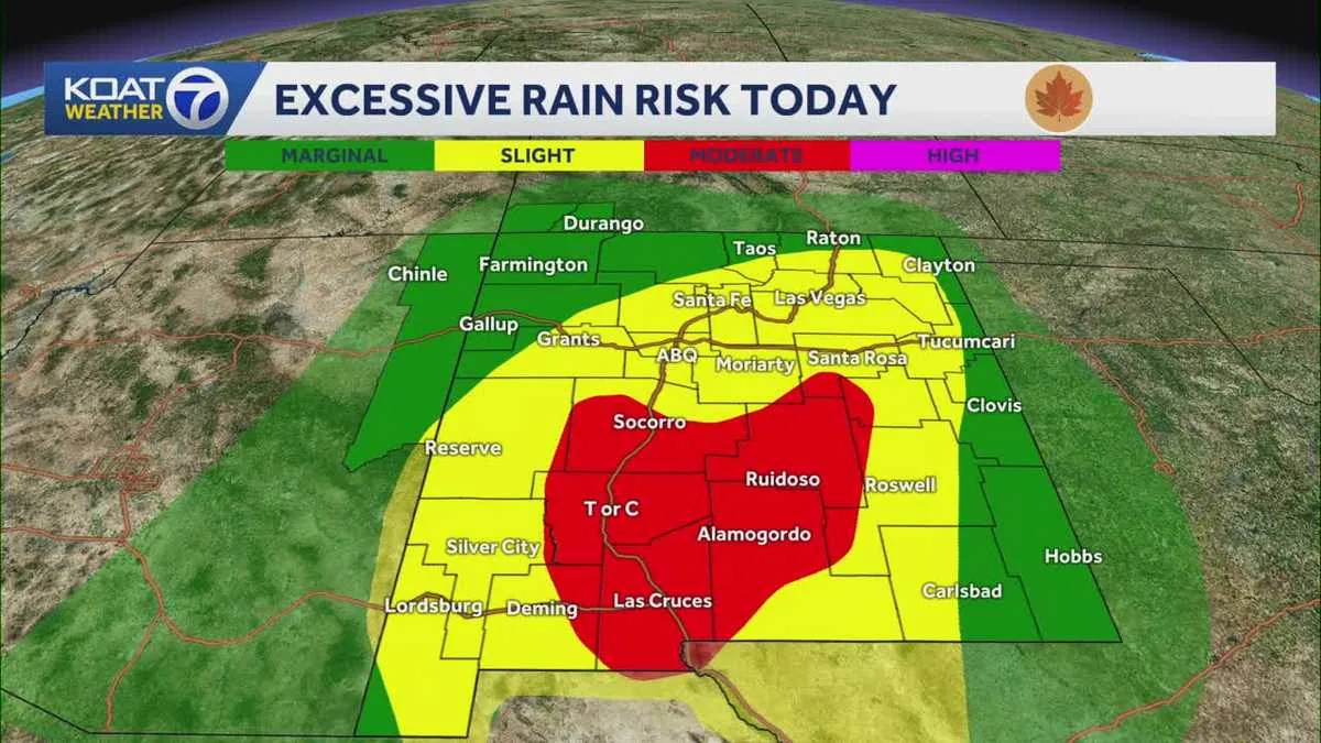 Dark monsoon clouds over New Mexico with a flood watch in effect